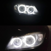 Комплект от 2 броя ярки бели LED крушки Angel Eyes ангелски очи 12V за BMW Е90 Е91 с Canbus без грешки