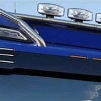 1бр преден габарит маркер LED светлини за сенник 24V за Скания Scania R S G 2016+ с букса бяла светлина + конектор