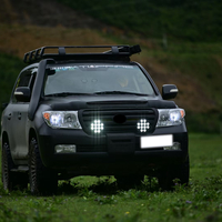 LED Диоден Халоген Фар Бял Оранжев Габарит offroad 4x4 Ø 180 мм 12V 24V 12 Диода за джип камион трактор багер