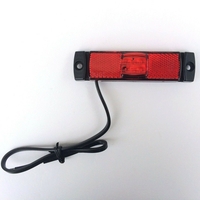 LED ЛЕД Светодиоден Червен Водоустойчив Габарит Маркер Fristom Е-Mark 12V-24V 130mm x 32mm x 14.5mm