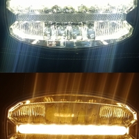 80W LED Лед Диоден Фар Халоген Лампа С Три Функции Неон Neon Ефект Бяло-Жълто / Оранжево 5800lm 12V - 24V E-Mark