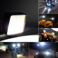 126W LED Диоден Фар Работна Бяла Жълта Светлина Габарит Мъгла Лампа 12V 24V 3030 Лумена