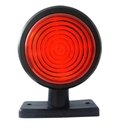 Комплект от 2 броя 12-24V ЛЕД LED Диодни Странични Маркери, Рогчета, Светлини За Камион, Ремарке, Каравана, Кемпер АТВ и др., червено-оранжево