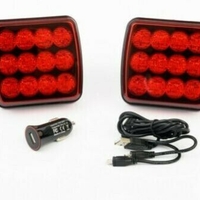 Безжични Wireless стопове стоп светлина с Mагнит 12-24v Лед Led Червени Светлини за Ремарке