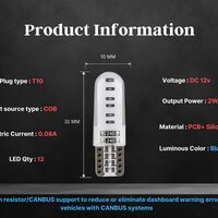 Комплект 2 бр. LED крушки T10 W5W, синя светлина, CANBUS, Silica LED, 12V - блистер