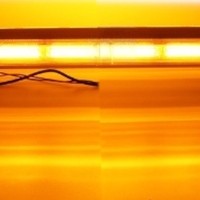 Мощна аварийна сигнална лампа 98 см LED ЛЕД блиц маяк буркан лед бар 12-24V със 16 режима на работа жълта за пътна помощ платформа снегорин багер бус ван и др.