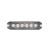 6 LED ЛЕД Жълта Аварийна Лампа Блиц Светлина Мигаща За Пътна Помощ Платформа и др. 10W с 8 режима 8х3 cm. 12-24V