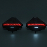 Комплект Безжични Преносими Диодни Лед Led Стопове Wireless с Магнит и Вендуза Неон Neon Ефект Иновационен дизайн триъгълна форма 12V за Ремарке Каравана Платформа и др.