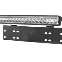 38см LED Лед Бар Със Стойка За Номер С Три Функции 55W, 4768lm, 12V - 24V E-Mark Подходящ За Автомобил, Бус, Камион, Селскостопански машини, Трактор, Комбайн, Агро Техника, Сеялка, Пръскачка, Джип, 4X4, Offroad, SUV