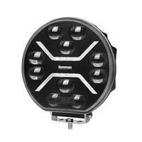 Диоден Халоген Фар с Бял Оранжев Габарит LED + DRL 70W Ø 220 мм 9 12V 24V Е-Mark Е9 за джип камион трактор багер земеделски машини и др.