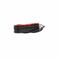 LED Светодиоден Габарит, Маркер, Токос, Червен, Овален, Е-Mark, 3 LED, 12V-24V, 8 см