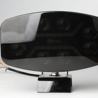 LED ЛЕД диоден фар халоген лампа 12V - 24V 48W бяло-жълто с черно стъкло за АТВ джип камион трактор земеделски и селскостопански машини и др. 245 x 139.4 x 90 mm E-mark E9
