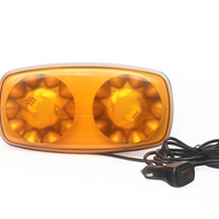 Оранжева 12-24V Лед Led Аварийна Сигнална Лампа Маяк Буркан с Магнит 35W За Пътна Помощ Платформа и др.