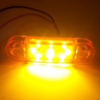 Светодиоден маркер габарит токос жълта оранжеа светлина със 9 LED ЛЕД за бус ван ремарке каравана платформа 12V