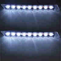 Комплект Извити За Броня Предни Мощни 9 Led Лед Диодни Дневни Светлини 12V 54W