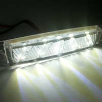 ЛЕД LED Бял Диоден Маркер Габарит Токос със 10 светодиода за камион ремарке бус ван платформа 12V-24V