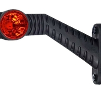 Комплект 2 броя LED Лед Габарит, Рогче, 17.5см, 12V-24V, 3 SMD Диода, Тройна Функция, Червена, Бяла, Жълта Светлина, 3D Светлинен Ефект