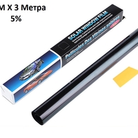 50 СМ X 3 Метра 5% Супер Тъмно Черно Авто Фолио за затъмняване на стъкла прозорци + нож шпатула и кутия