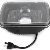 Комплект от 2бр. универсален 45W ЛЕД LED фар лампа халоген 12V-24V къси/дълги 20 x 14cm за АТВ джип мотоциклет камион трактор и др.