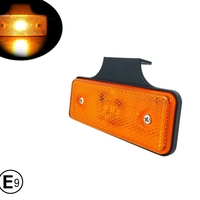 1 брой LED Оранжев Светодиоден Страничен Габарит Със Стойка, Маркер, Токос 12v 24v Е-марк Е9 за камион, бус, ван, платформа, каравана