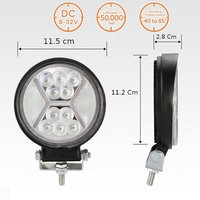 Универсален 126W Лед LED Халоген Фар Работна Лампа 12V - 24V бяла светлина + блиц мигаща бяла светлина за автомобил офроуд бус ван камион