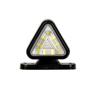 1 брой 18LED ЛЕД мини светодиоднен габарит токос тип рогче 12 - 24V жълто - червено с триъгълна форма Неон Ефект за ремаркета платформи камиони и др.
