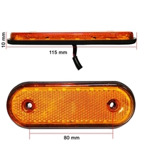 LED Габарит Със Стойка, Червен или Жълт Цвят, Маркер, 20 Диода, 12V - 24V