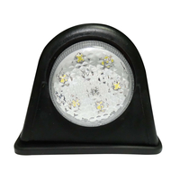 2 броя - 12V LED - Гумени Диодени Странични Маркери Рогчета Светлини За Камион Ремарке Платформа Бяло Червено