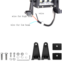 9D 27 СМ Led Bar Лед Бар Hi/Lo Къси Дълги Водоустойчив Удароустойчив 12V 24V 3840 LМ 48W С Лупи Off-Road Лед Бар За Джип ATV