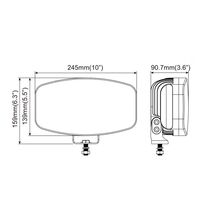 80W LED Лед Фар Халоген С Три Функции Неон ефект Бяло-Жълто/Оранжево Neon 24,5см x 13,9см 4100lm 12V - 24V E-Mark Подходящ За DAF MAN Scania Volvo Iveco и др.