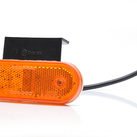 LED Светодиоден Мигач, Габарит Със Стойка, Маркер, Оранжев, Вграден Рефлектор, Е-Mark, Водоустойчив, 12V-24V PL0149