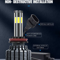Комплект 360° градуса COB LED ЛЕД Диодни Крушки H4 Х4 12V 80W 16000lm За Фарове Canbus без Грешки къси/дълги