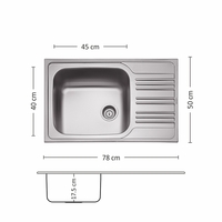 Иноксова Мивка BOWL BB 78.1 SI 78/ 50 см