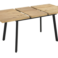Разтегателна трапезна маса Lini дъб артисан/ черно