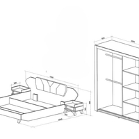 Спален комплект Кафе