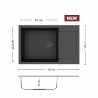 Гранитна Мивка FERETA BB 78.1 SI 78/ 50 см