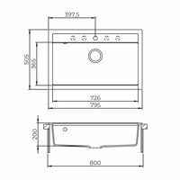 Гранитна Мивка IMPULSE 795 SI 79/ 50 см