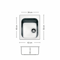 Иноксова Мивка TORINO 420 SI 42/ 50 см