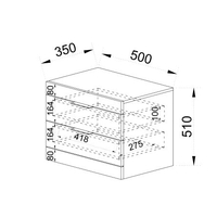 Нощно шкафче Сити 3074 в пет цветови комбинации