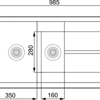 Гранитна мивка  с две корита 100/ 50 см