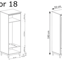 Еднокрил гардероб W-18