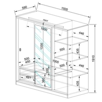 Гардероб 1006 в пет цветови комбинации