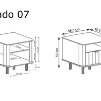 Нощно шкафче NV-7 сиво