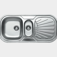 Иноксова мивка  с отцедник и две корита 100/ 48 см