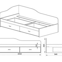 Легло с чекмеджета  Сити 2023 в пет цветови комбинации