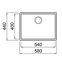 Гранитна Мивка BLOOM  580 U 58/ 44 см