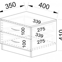 Нощно шкафче 3055 в три цветови комбинации