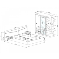 Спален комплект Сити 7074 в пет цветови комбинации