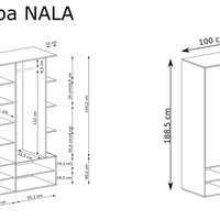 Портманто Nala бяло