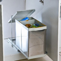Кухненски кош за вграждане в шкаф 40 см  Inox